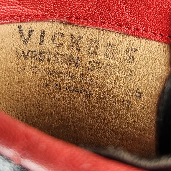 JUSTIN Women’s Boots Size 6 Red Leather Western Cowboy Made USA Distressed Shoes - Picture 5 of 12